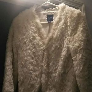 Girl's Gap Faux Fur Jacket Size L